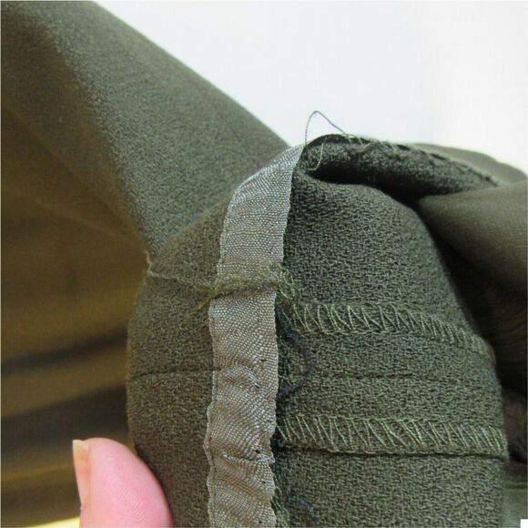 Woolmark Knee Length Pencil Skirt Sz 4 Green Zipped Vintage Ginanni Sport - Picture 3 of 5